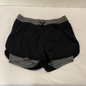 Champion Women's Black and Gray Athletic Shorts